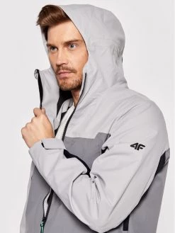 4F Veste imperméable H4L22-KUM060 Gris Regular Fit -Vestes Soldes Magasin 4f veste impermeable h4l22 kum060 gris regular fit 3