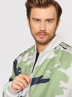 Adidas Blouson bomber Camo HG1337 Vert Regular Fit -Vestes Soldes Magasin adidas blouson bomber camo hg1337 vert regular fit 3