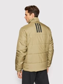 Adidas Doudoune Bsc 3-Stripes GT9190 Vert Regular Fit -Vestes Soldes Magasin adidas doudoune bsc 3 stripes gt9190 vert regular fit 2