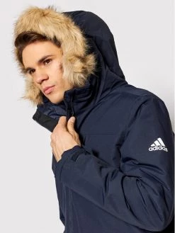 Adidas Parka Utilitas GT1701 Bleu marine Regular Fit -Vestes Soldes Magasin adidas parka utilitas gt1701 bleu marine regular fit 4