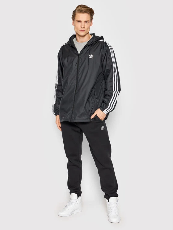 Adidas Veste coupe-vent adicolor 3-Stripes HB9489 Noir Loose Fit 2 Adidas Veste coupe-vent adicolor 3-Stripes HB9489 Noir Loose Fit – Image 2
