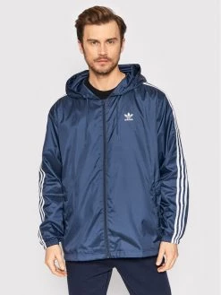 Adidas Veste coupe-vent adicolor 3-Stripes HB9491 Bleu marine Loose Fit