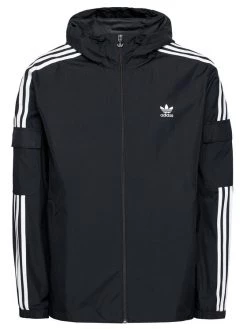 Adidas Veste coupe-vent adicolor Classics 3-Stripes GN3475 Noir Regular Fit -Vestes Soldes Magasin adidas veste coupe vent adicolor classics 3 stripes gn3475 noir regular fit 4
