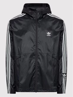 Adidas Veste coupe-vent Clover Coat HC2006 Noir Regular Fit -Vestes Soldes Magasin adidas veste coupe vent clover coat hc2006 noir regular fit 5