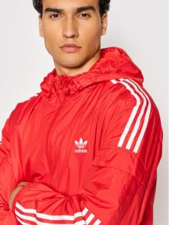 Adidas Veste de mi-saison adicolor Classics 3-Stripes H06685 Rouge Loose Fit -Vestes Soldes Magasin adidas veste de mi saison adicolor classics 3 stripes h06685 rouge loose fit 3