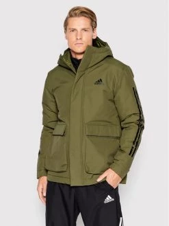Adidas Veste d'hiver Utilitas 3-Stripes GT1691 Vert Regular Fit