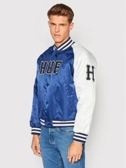 HUF Blouson bomber Satin Baseball JK00344 Bleu marine Regular Fit