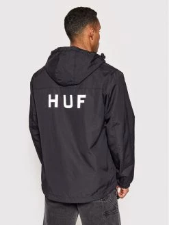 HUF Veste de mi-saison Essentials JK00350 Noir Regular Fit -Vestes Soldes Magasin huf veste de mi saison essentials jk00350 noir regular fit 2