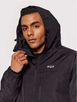 HUF Veste de mi-saison Essentials JK00350 Noir Regular Fit -Vestes Soldes Magasin huf veste de mi saison essentials jk00350 noir regular fit 3