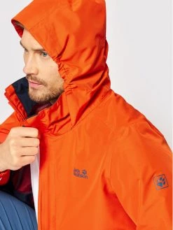 Jack Wolfskin Veste hardshell Stormy Point 1111141 Orange Regular Fit -Vestes Soldes Magasin jack wolfskin veste hardshell stormy point 1111141 orange regular fit 3