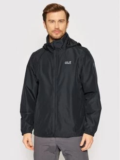 Jack Wolfskin Veste imperméable Stormy Point 1111141 Noir Regular Fit