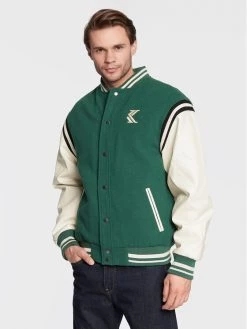 Karl Kani Blouson bomber College 6085175 Vert Relaxed Fit