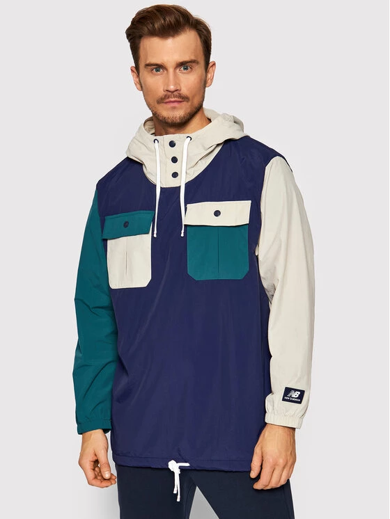 New Balance Anorak MJ13551 Bleu marine Relaxed Fit 1 New Balance Anorak MJ13551 Bleu marine Relaxed Fit