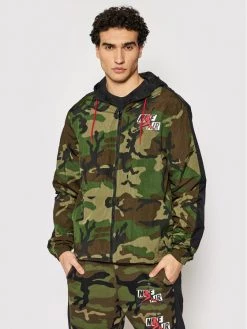 Nike Veste de mi-saison Air Jordan Jumpman Classics Windbreaker Camo CU2030 Vert Standard Fit