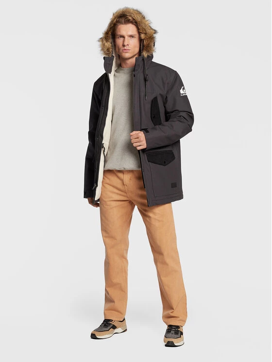 Quiksilver Parka Long Trip EQYJK03904 Noir Regular Fit 2 Quiksilver Parka Long Trip EQYJK03904 Noir Regular Fit – Image 2