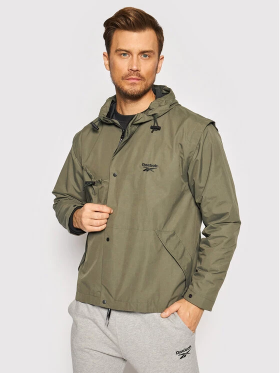 Reebok Veste de mi-saison Classics Camping GS4186 Vert Relaxed Fit 1 Reebok Veste de mi-saison Classics Camping GS4186 Vert Relaxed Fit