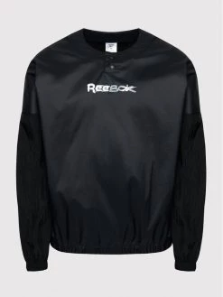 Reebok Anorak Myt Crew GT5788 Noir Regular Fit -Vestes Soldes Magasin reebok veste de mi saison myt crew gt5788 noir regular fit 4